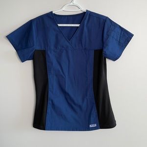 Navy Blue MOBB Scrub Top